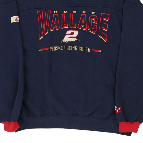 Vintage navy Rusty Wallace 2 Chase Authentics Sweatshirt - mens x-large