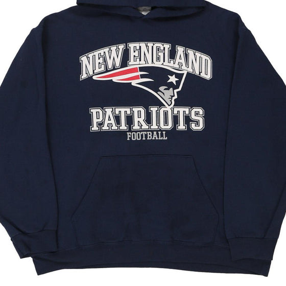 Vintage navy New England Patriots Nfl Hoodie - mens x-large