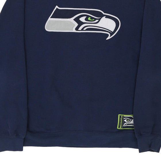 Vintage navy Seattle Seahawks Majestic Sweatshirt - mens medium