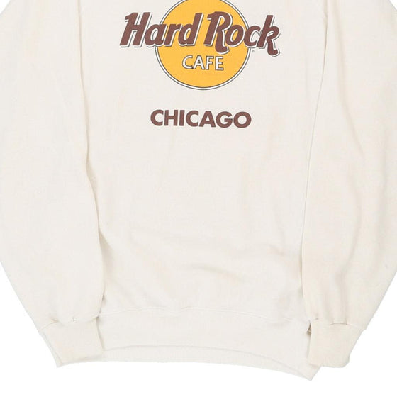 Vintage white Made in USA Chicago Hard Rock Cafe Sweatshirt - womens x-large