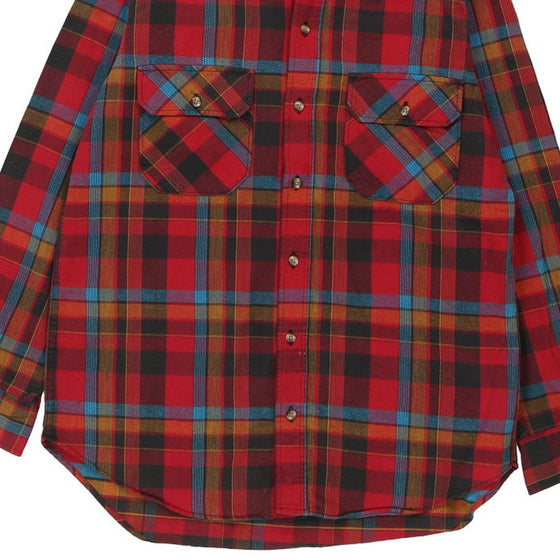 Vintage red Long Woolrich Flannel Shirt - mens large