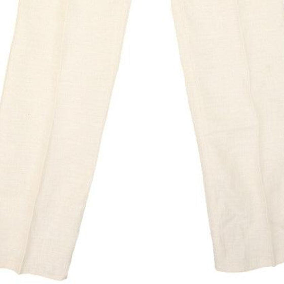 Put Trousers - 28W UK 10 Beige Cotton - Thrifted.com