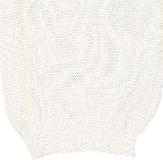 Unbranded Sweater Vest - Large White Cotton - Thrifted.com