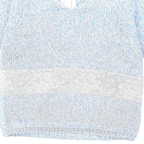 Betty Barclay Jumper - Small Blue Polyester Blend - Thrifted.com