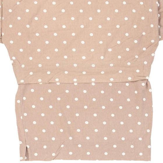 Alberto Aspesi Polka Dot T-Shirt - Medium Beige Cotton Blend - Thrifted.com