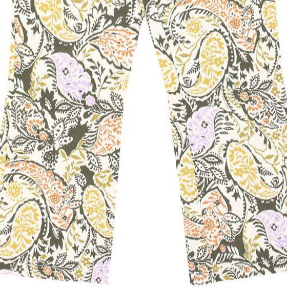 Bunf & Co. Flared Trousers - 30W UK 10 Multicoloured Cotton Blend - Thrifted.com