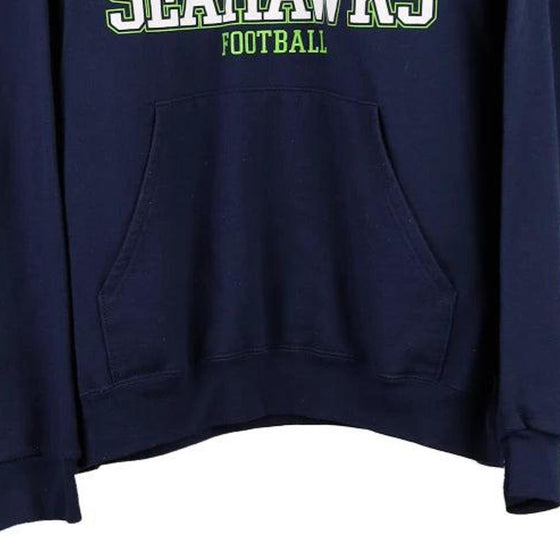 Vintage blue Seattle Seahawks Nfl Hoodie - mens x-large