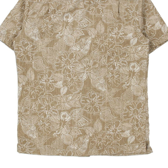 Vintage beige Van Heusen Hawaiian Shirt - mens small