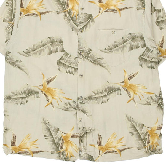 Vintage beige Holland American Line Hawaiian Shirt - mens x-large