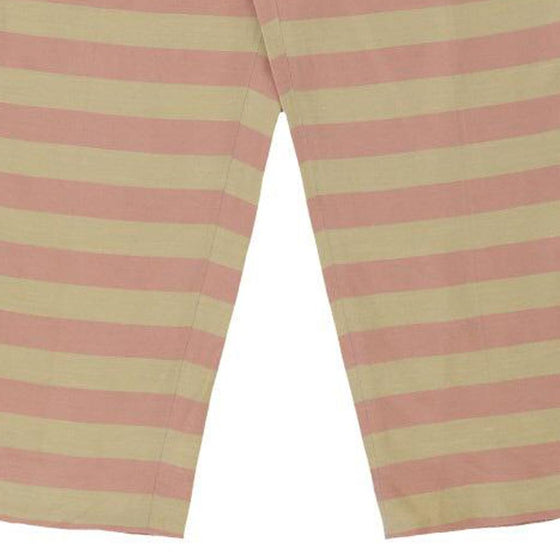 Gf Ferre Striped Trousers - 30W UK 10 Pink Cotton