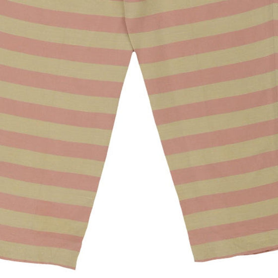 Gf Ferre Striped Trousers - 30W UK 10 Pink Cotton