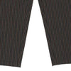 Les Copains Striped Trousers - 32W UK 14 Brown Cotton