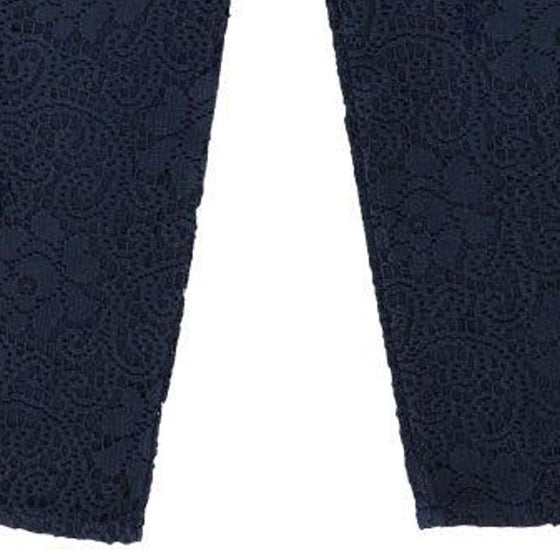 Roccobarocco Lace Jeans - 26W UK 6 Blue Cotton