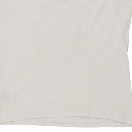 Armani Jeans Spellout Top - Large White Cotton