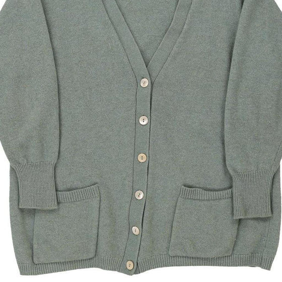 Benetton Cardigan - XL Green Wool