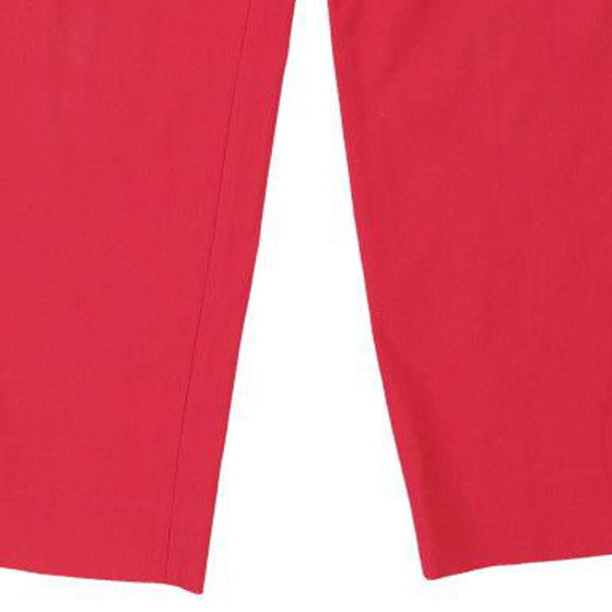 Les Copains Trousers - 32W UK 12 Red Cotton