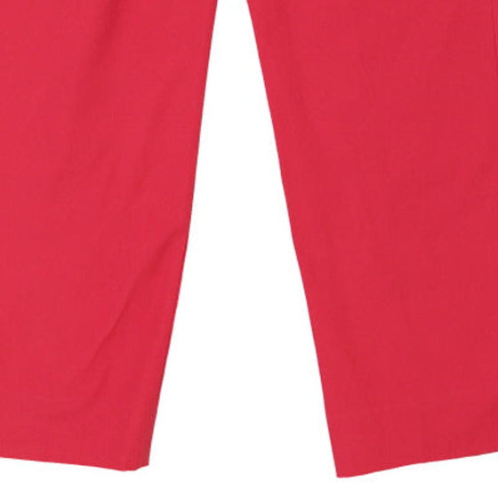 Les Copains Trousers - 32W UK 12 Red Cotton