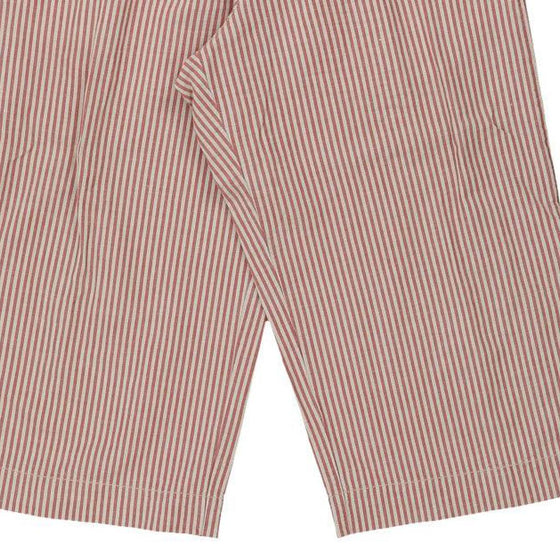 Armani Jeans Striped Trousers - 36W UK 18 Red Cotton Blend