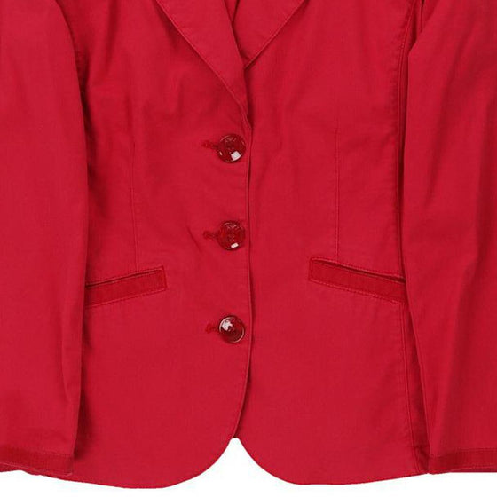 Armani Jeans Blazer - Medium Red Cotton Blend