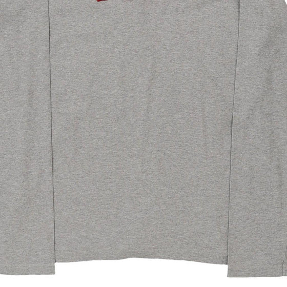 Napapijri Long Sleeve Polo Shirt - Large Grey Cotton