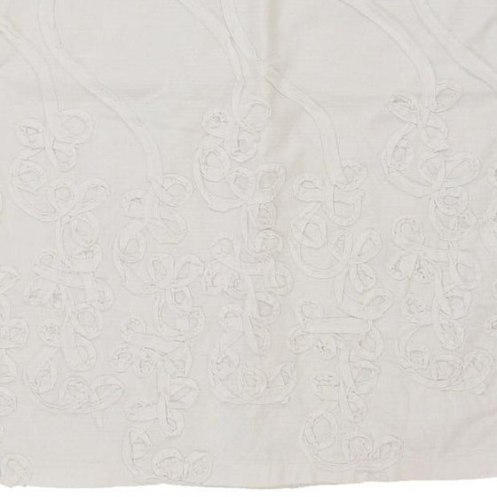 Byblos Midi Midi Skirt - 32W UK 12 White Cotton