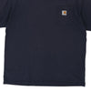 Pre-Loved navy Carhartt T-Shirt - mens large