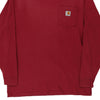 Pre-Loved red Carhartt Long Sleeve T-Shirt - mens medium