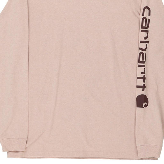 Pre-Loved pink Carhartt Long Sleeve T-Shirt - womens medium