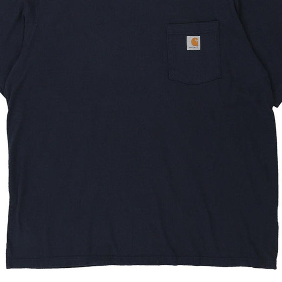 Pre-Loved navy Carhartt T-Shirt - mens x-large