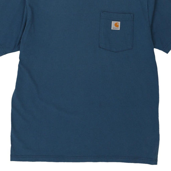 Pre-Loved blue Carhartt T-Shirt - mens medium