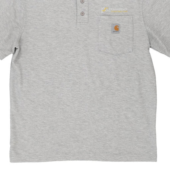 Pre-Loved grey Providence Construction Carhartt Polo Shirt - mens medium