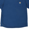 Pre-Loved blue Carhartt T-Shirt - mens xx-large