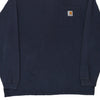 Vintage navy Carhartt Long Sleeve T-Shirt - mens medium