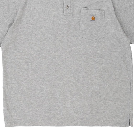 Pre-Loved grey Carhartt Polo Shirt - mens x-large