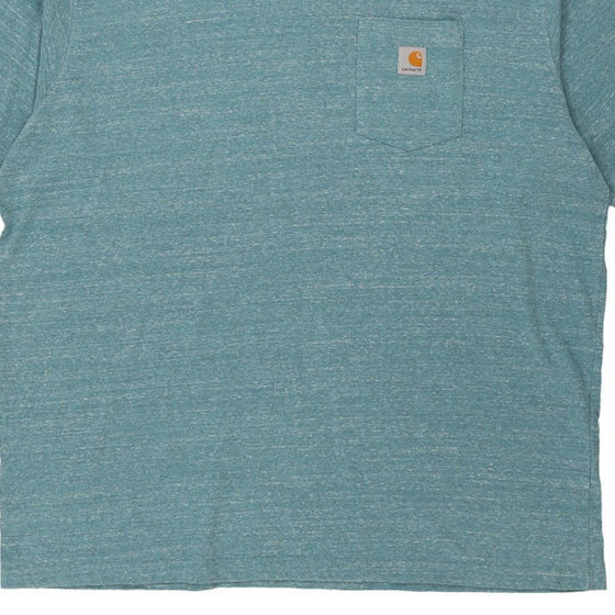 Pre-Loved blue Carhartt T-Shirt - mens xx-large