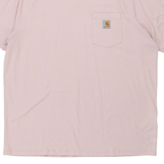 Pre-Loved pink Carhartt T-Shirt - mens x-large