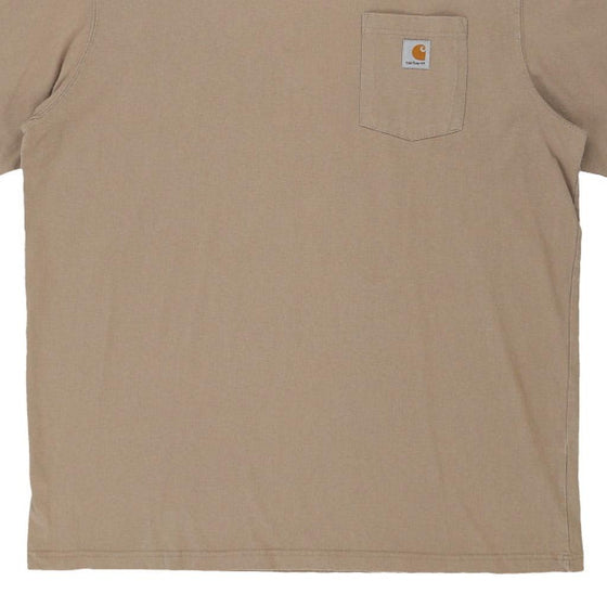 Pre-Loved beige Carhartt T-Shirt - mens x-large