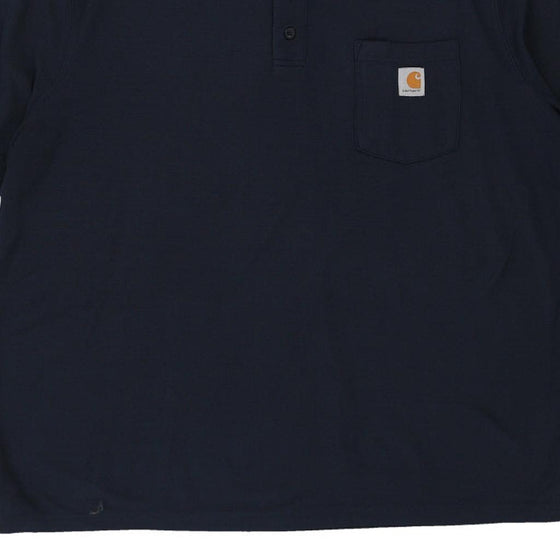 Pre-Loved navy Carhartt Polo Shirt - mens xx-large