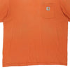 Pre-Loved orange Carhartt T-Shirt - mens large