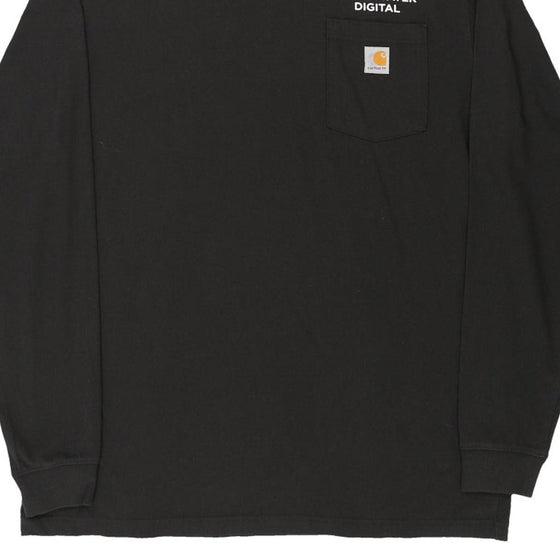 Pre-Loved black Freshwater Digital Carhartt Long Sleeve T-Shirt - mens large