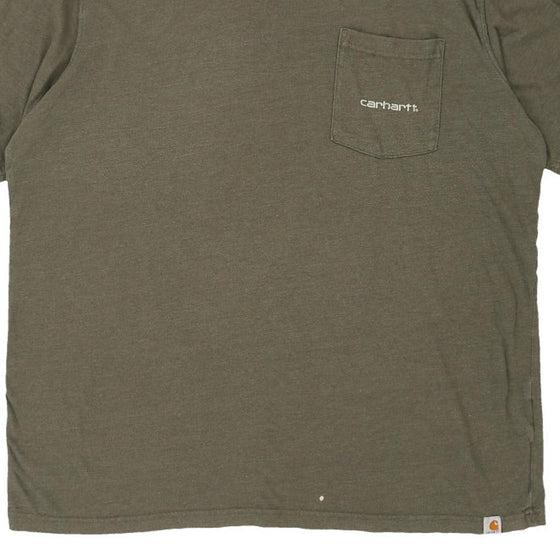 Pre-Loved khaki Carhartt T-Shirt - mens x-large