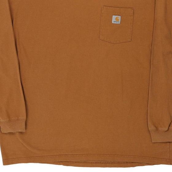 Pre-Loved brown Carhartt Long Sleeve T-Shirt - mens xx-large