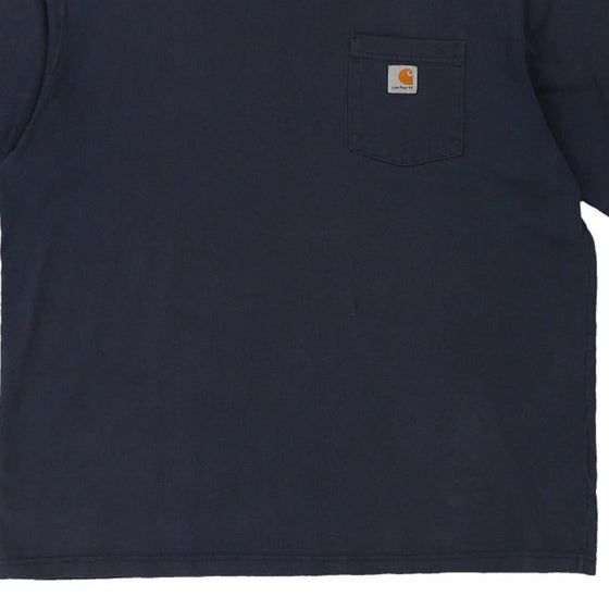 Pre-Loved navy Carhartt T-Shirt - mens x-large