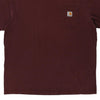 Pre-Loved burgundy Carhartt T-Shirt - mens large