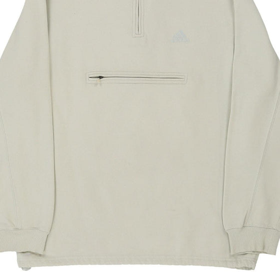 Vintage beige Adidas 1/4 Zip - mens medium