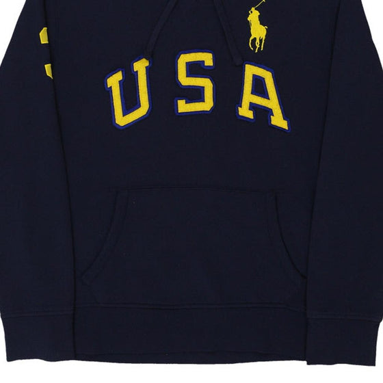 Vintage navy USA Ralph Lauren Hoodie - mens large