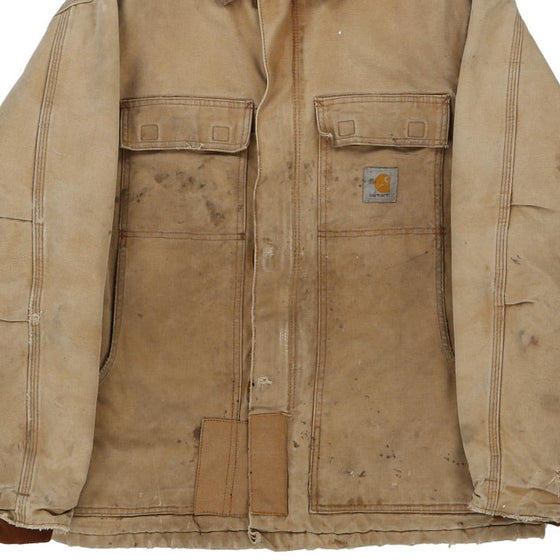 Vintage beige Heavily Worn Carhartt Jacket - mens large