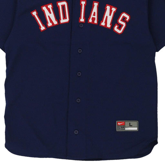 Vintage navy Cleveland Indians. Age 13-14 Nike Jersey - boys large