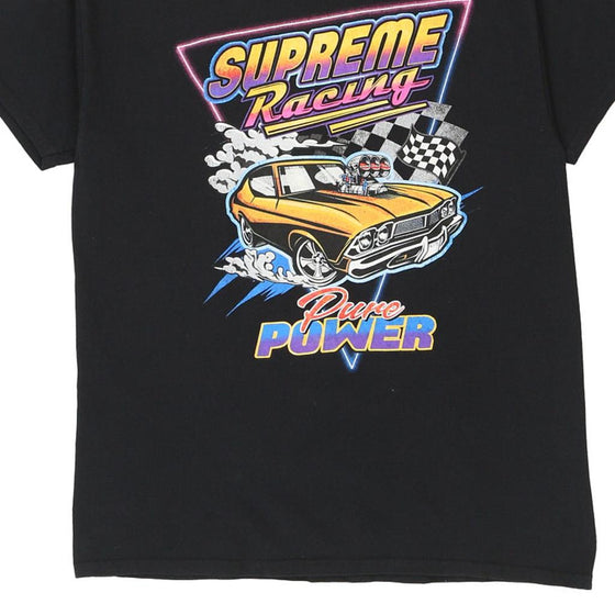 Vintage black Supreme Racing Dom T-Shirt - mens large