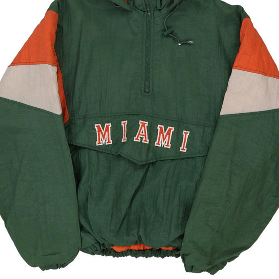 Vintage green Miami Hurricanes Starter Jacket - mens x-large